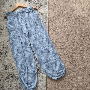 Lotus And Luna Boho Festival Gypsy Joggers Tiedye Womens M Blue Rayon
